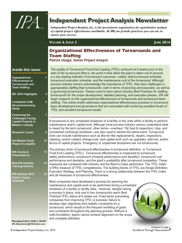IPA Newsletter 2014 Q2 Volume 6 Issue 2 | PDF | Risk | Procurement