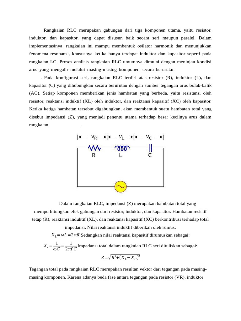 Analisis Rangkaian RLC Seri dan Resonansi | PDF