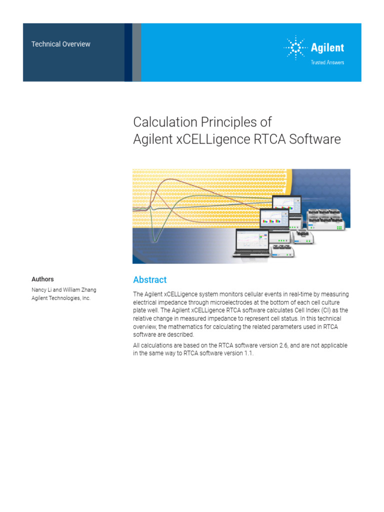Te Calculation Principles Rtca Software Xcelligence 5994 4410en Agilent ...
