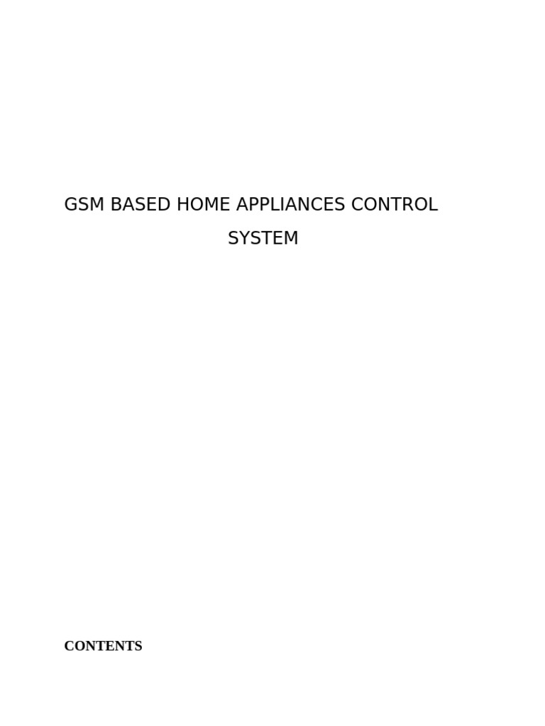 GSM Based Home Appliances Control | PDF | Relay | Electrical Engineering