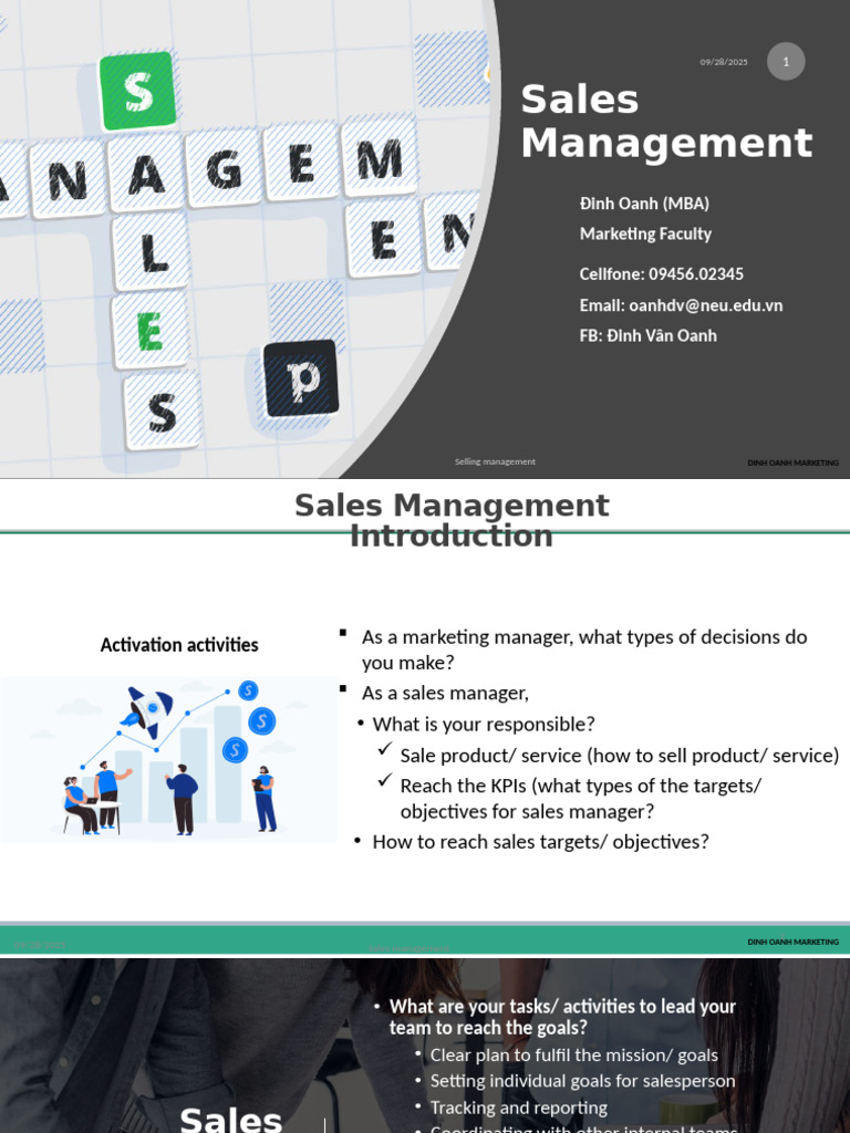 Sales Management 2024.SV | PDF | Sales | Marketing