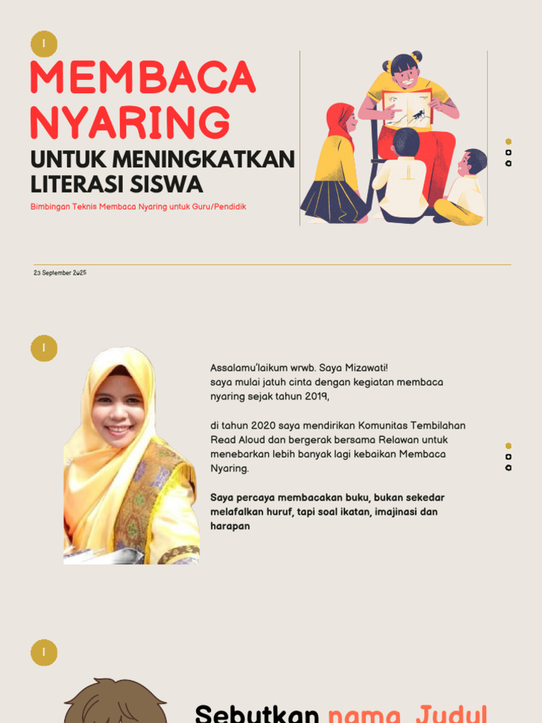 Teknik Membaca Nyaring untuk Literasi | PDF