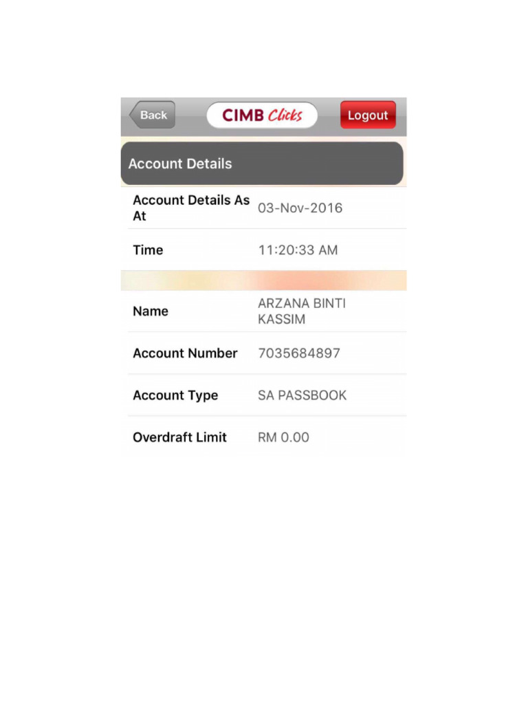 Akaun Cimb | PDF