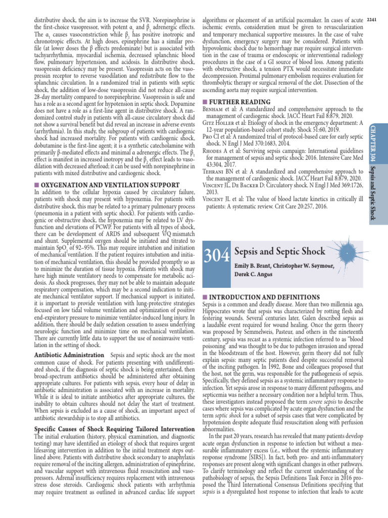 Sepsis and Septic Shock Management Guide | PDF | Sepsis | Inflammation