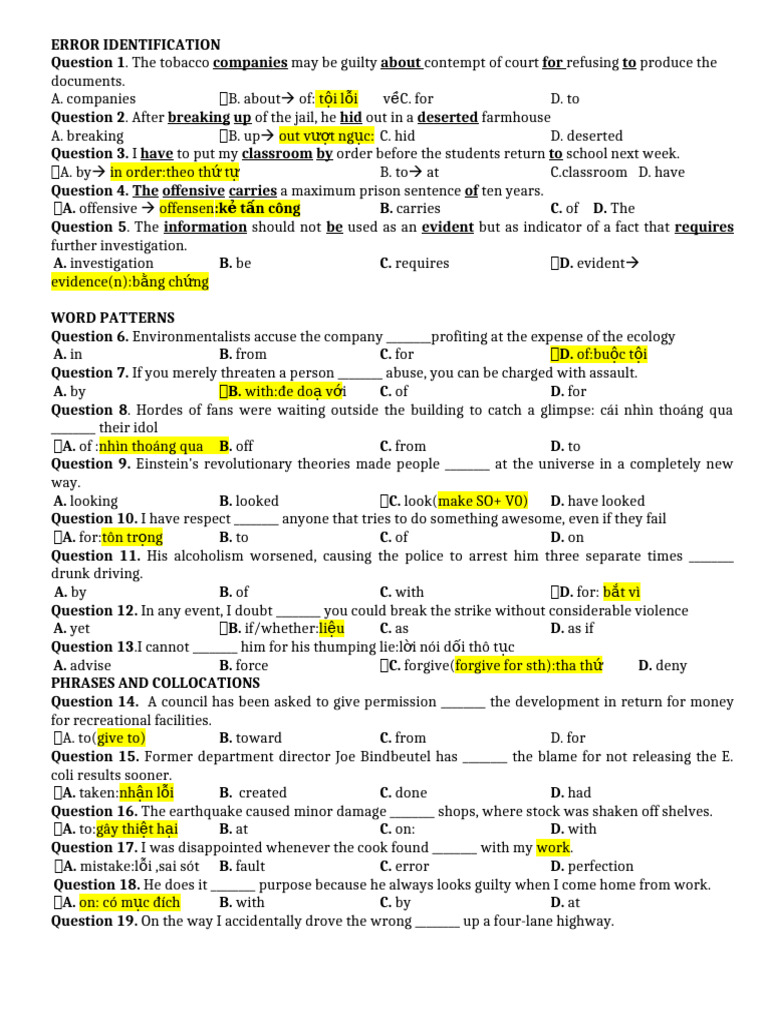 Error Identification and Correction Guide | PDF | Crimes | Crime & Violence