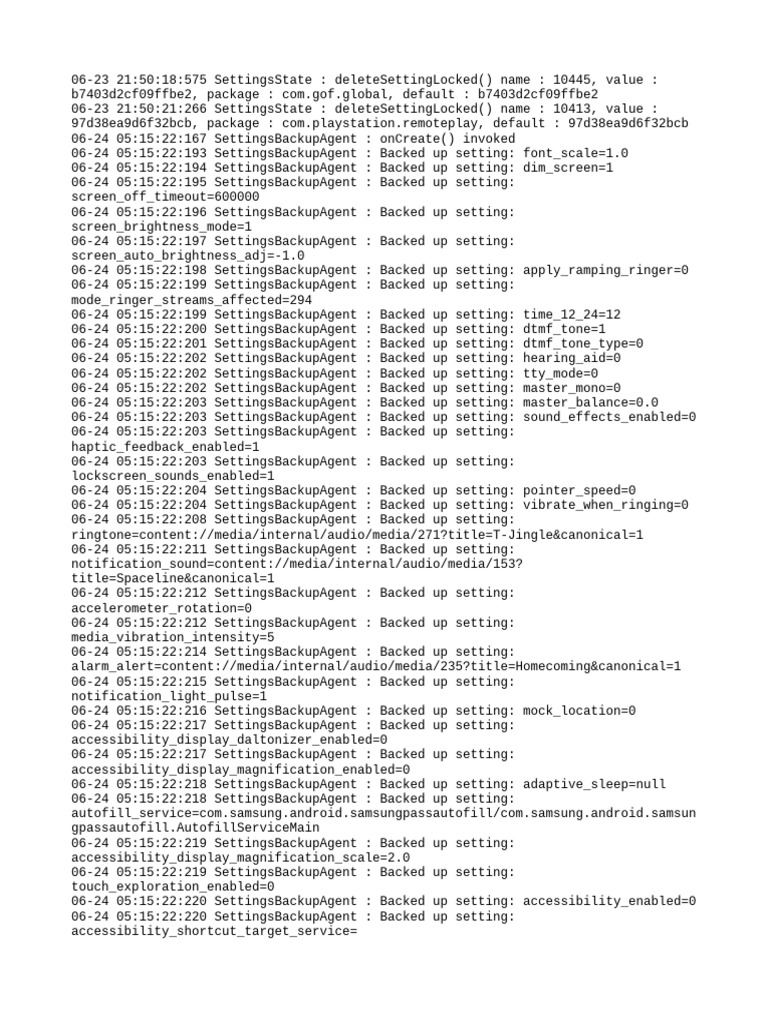 Settings Provider | PDF | Software | Computing