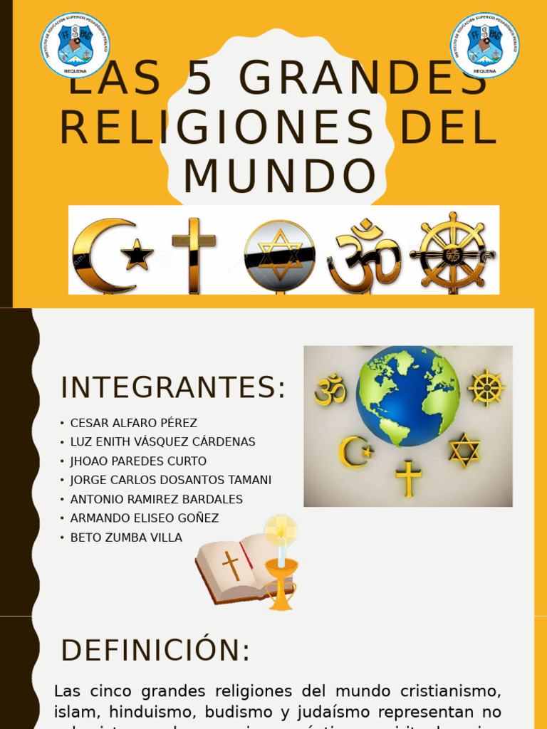 Las 5 Grandes Religiones del Mundo | PDF | Monoteísmo | Sacramentos