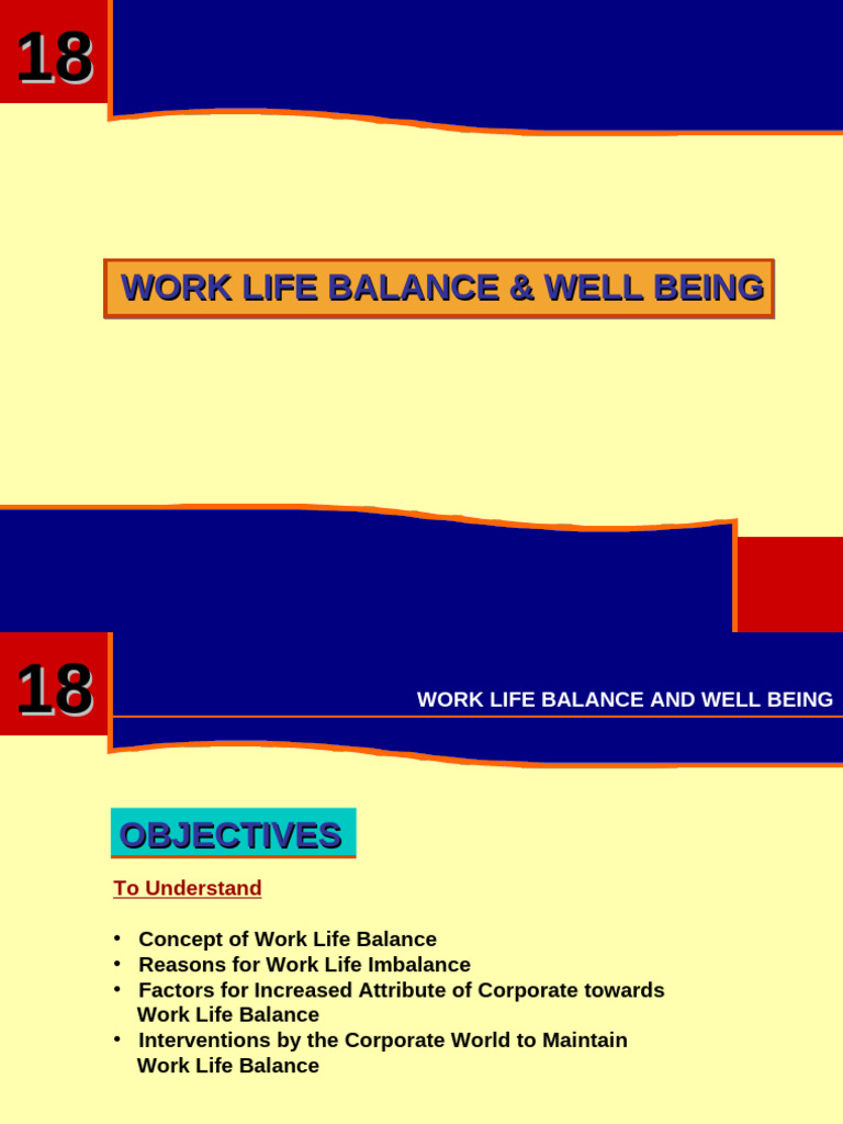 Work Life Balance and Well Being | PDF