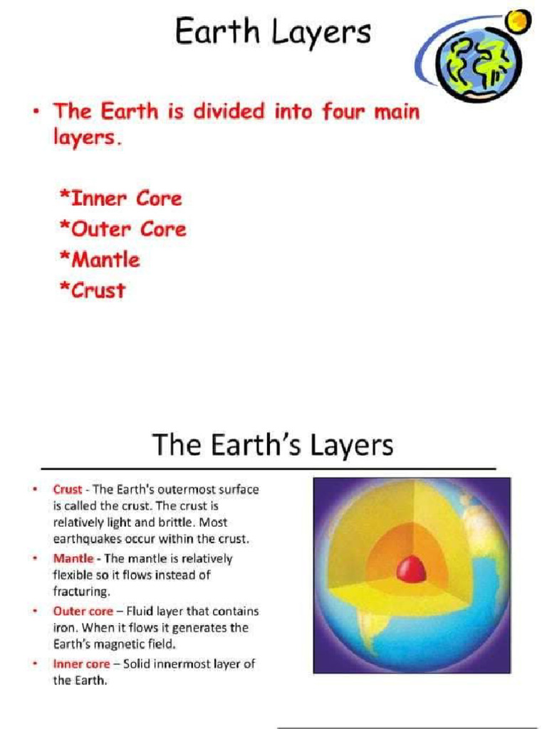 Layers of The Earth SCIENCE 8 | PDF