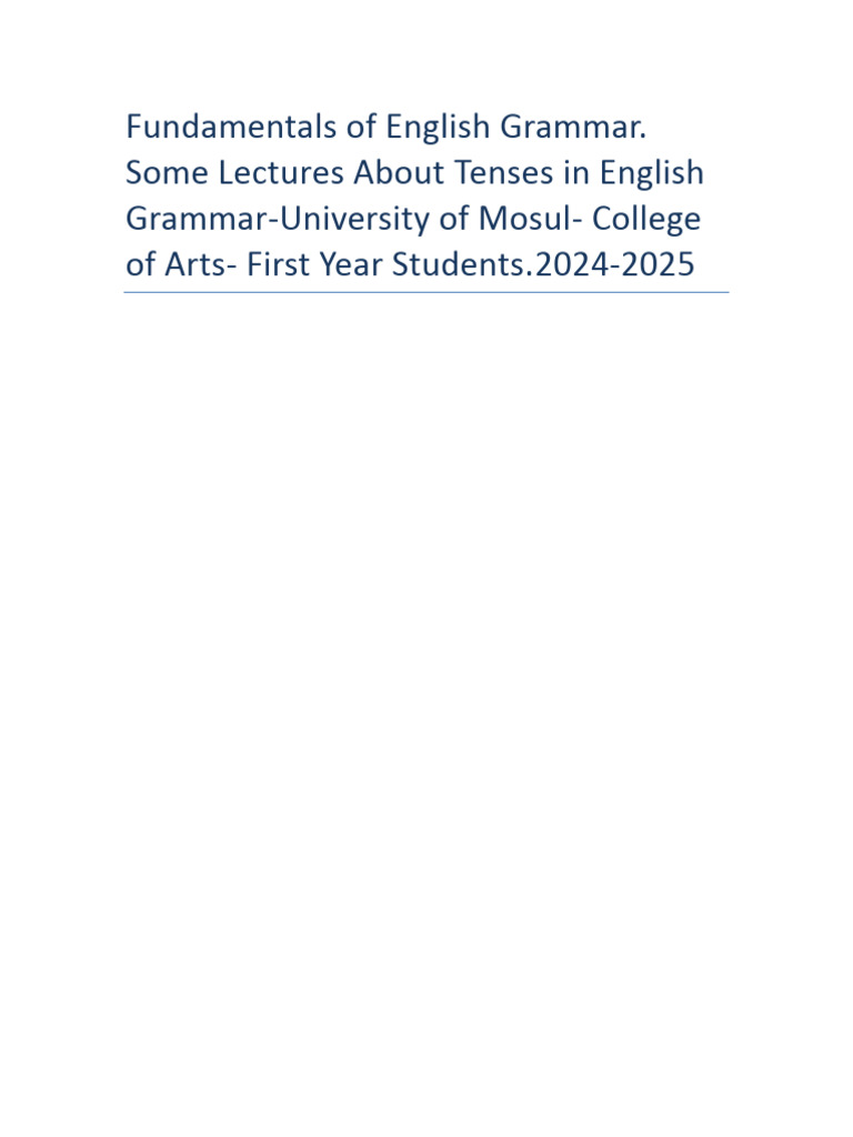 English Tenses1 | PDF | Perfect (Grammar) | Grammatical Tense