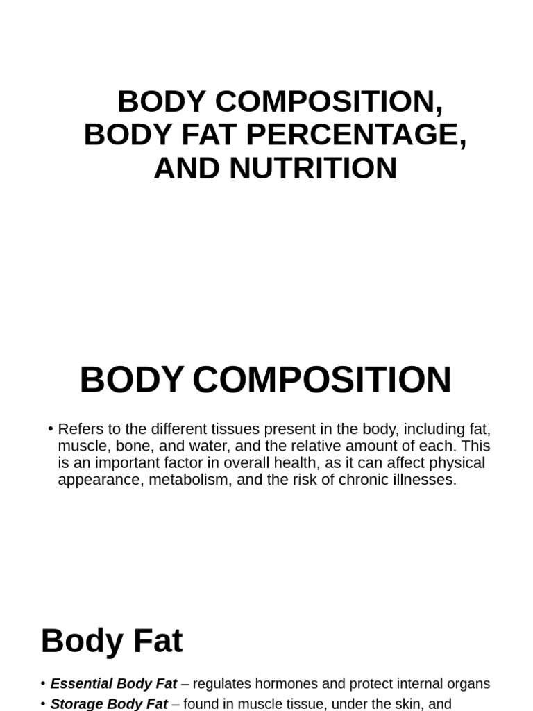 Body Composition and Nutrition Guide | PDF | Carbohydrates | Fat