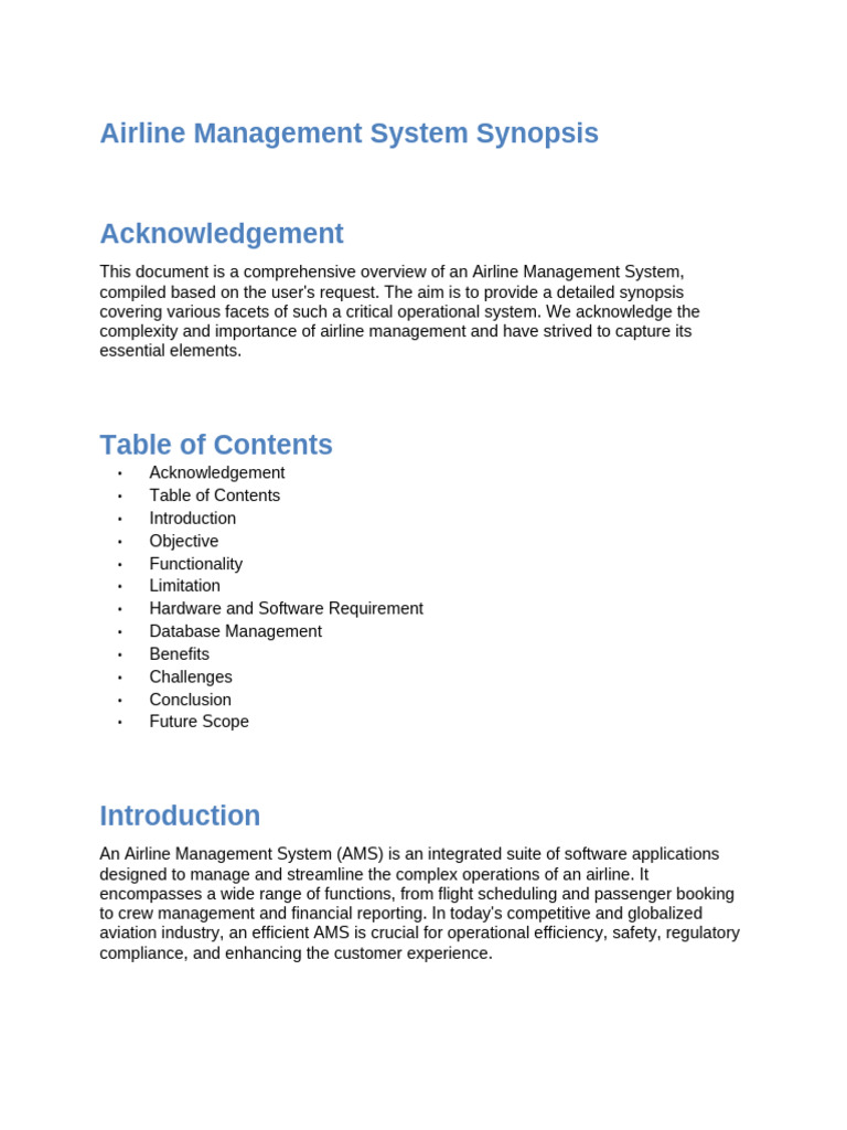Airline Management System Overview | PDF | Computer Security | Security