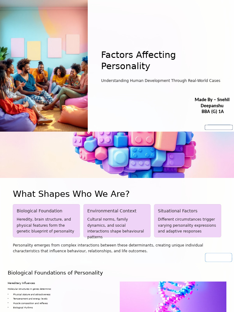 Factors Affecting Personality by - Snehil and Deepanshu. | PDF ...