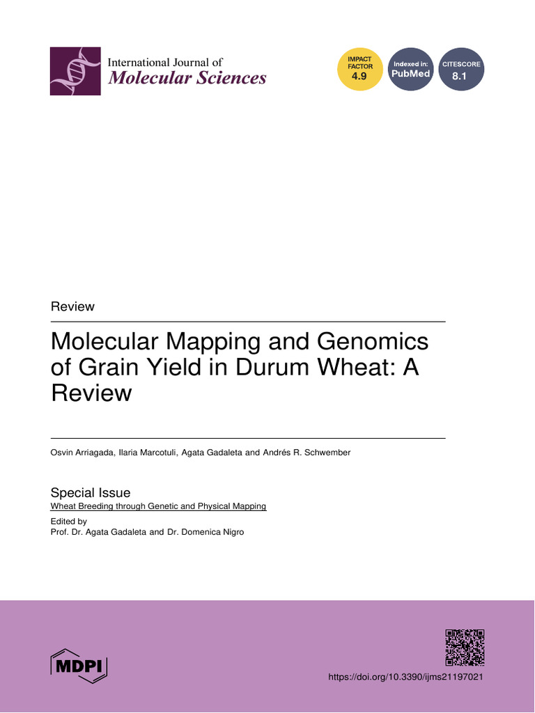 Durum Wheat Grain Yield Genomics Review | PDF | Quantitative Trait ...
