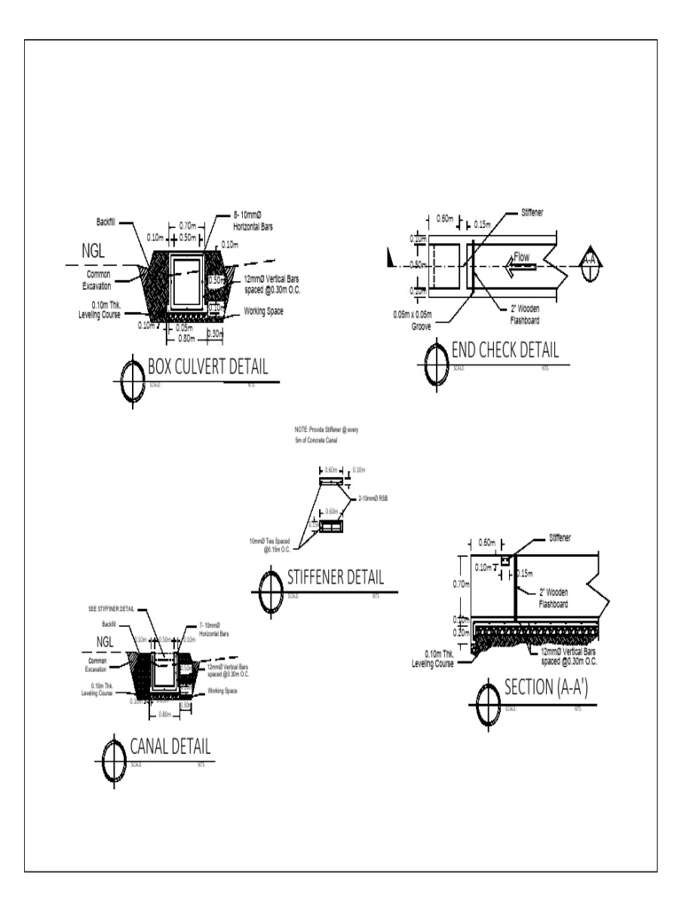 Canal Profile and Structural Details | PDF
