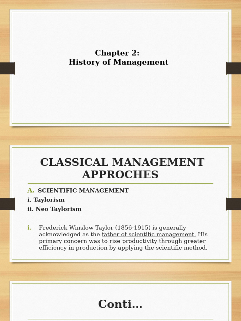 CHP 2 History of Management | PDF | Business