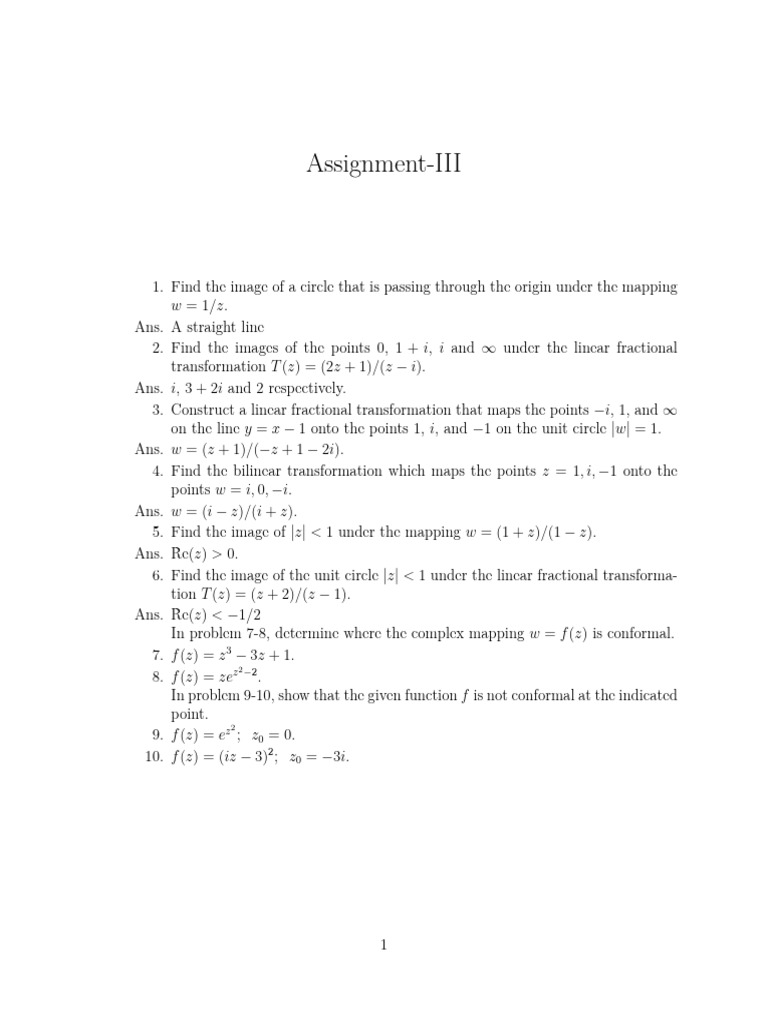 Complex Mapping and Transformations Guide | PDF
