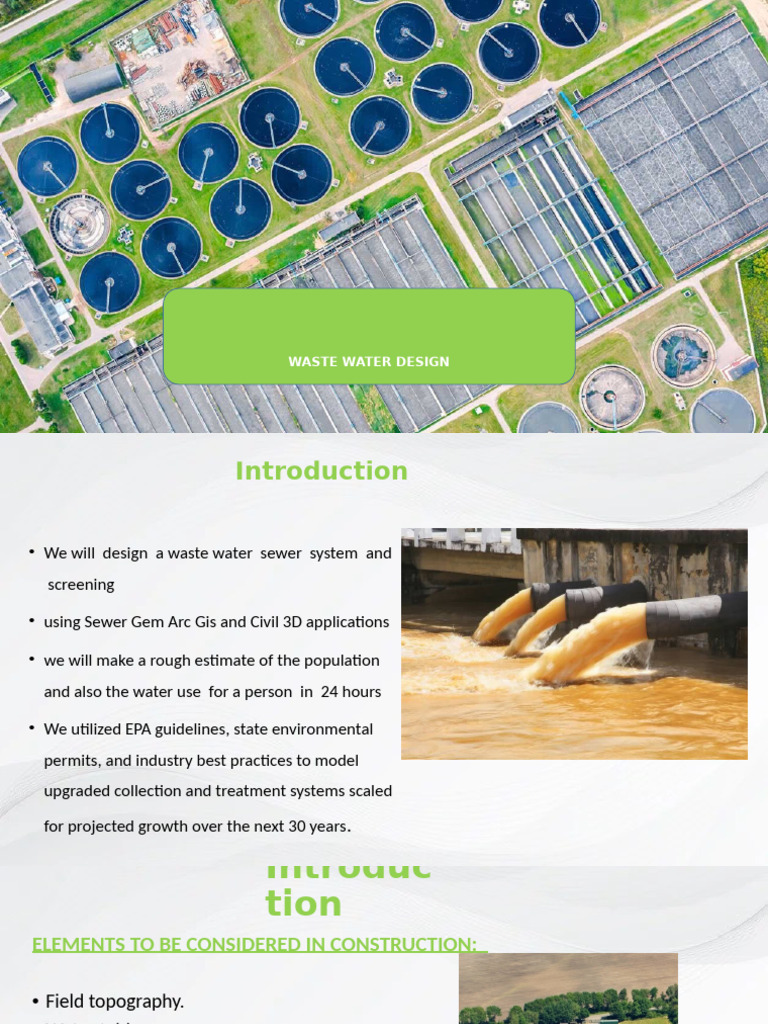 Wastewater System Design Overview | PDF | Sewage Treatment | Sanitary Sewer