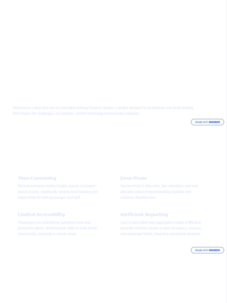 Railway Reservation System Overview | PDF | Databases | Scalability