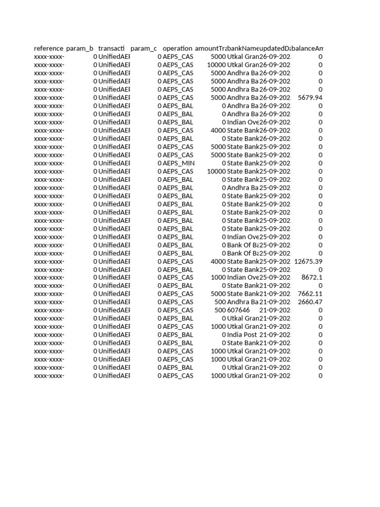 AEPS Transaction Summary Report | PDF