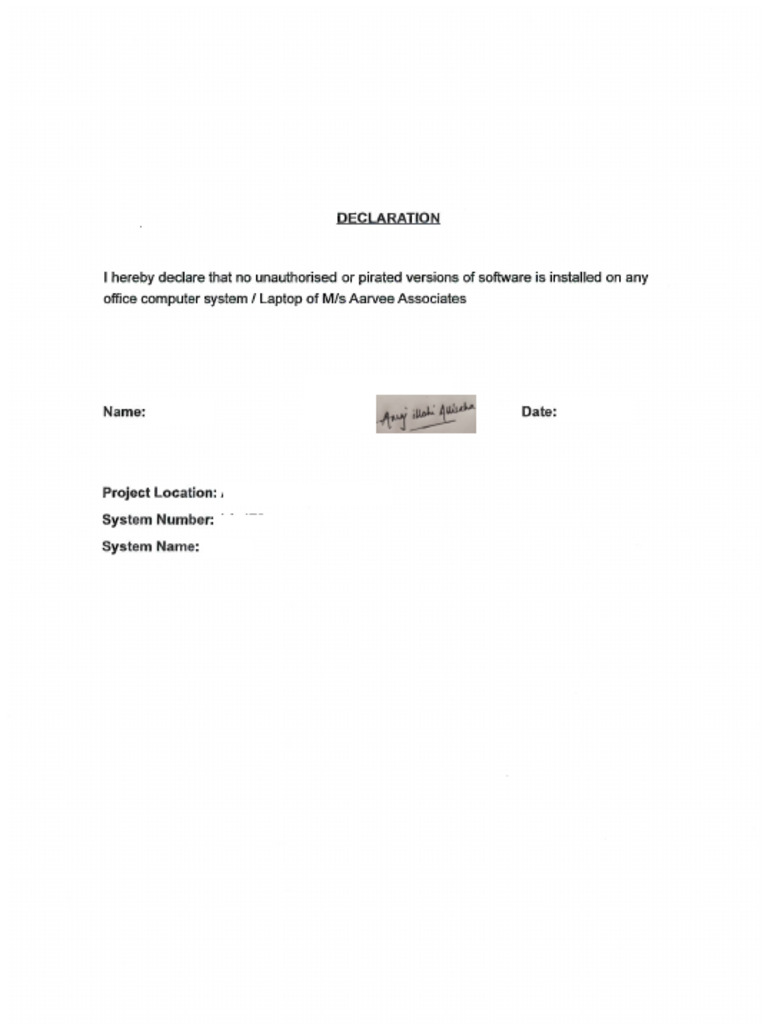 Software Declaration UP8 May 2025 | PDF