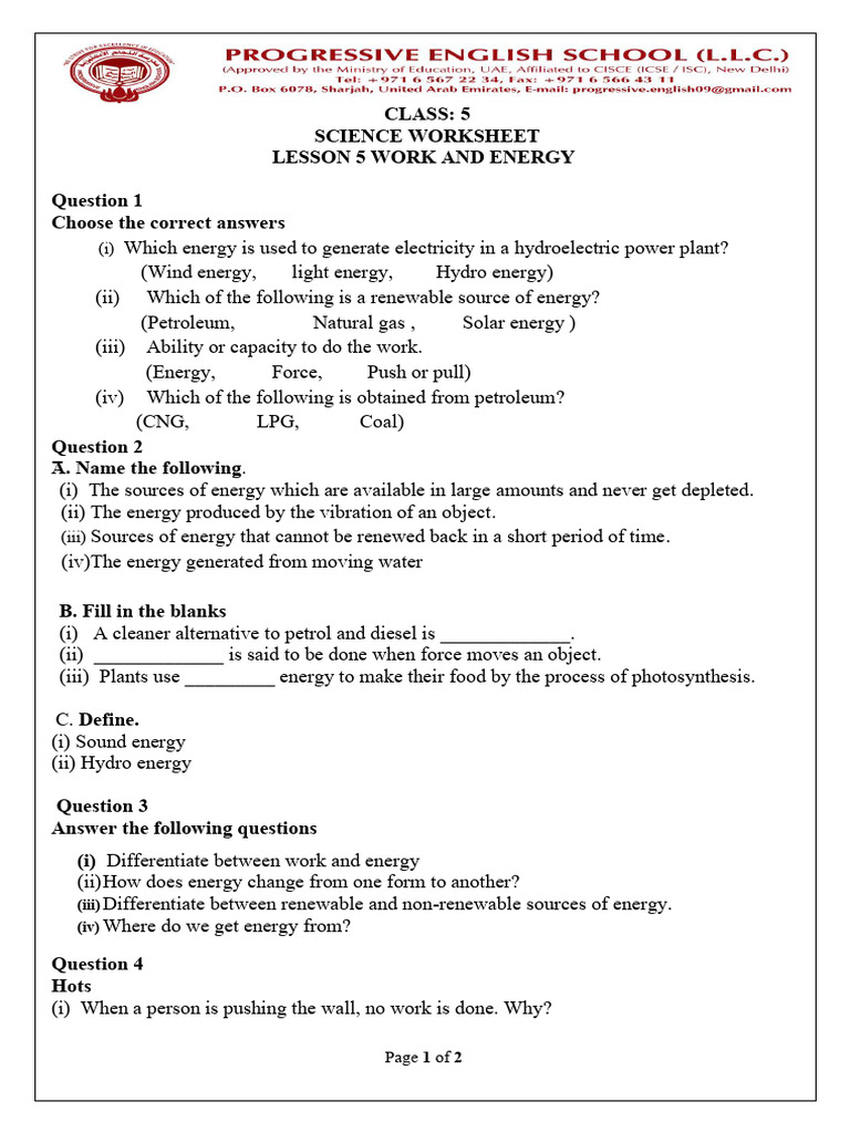 Energy Sources and Their Impact | PDF | Energy Development ...