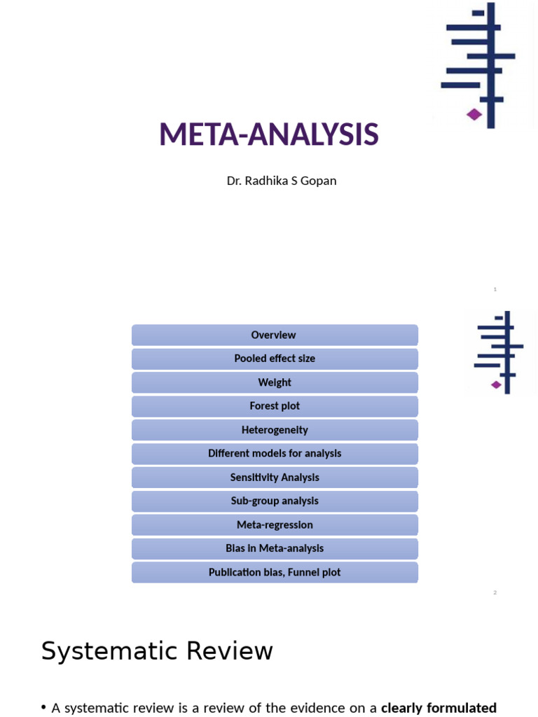 Meta-Analysis and Systematic Review Guide | PDF | Meta Analysis ...