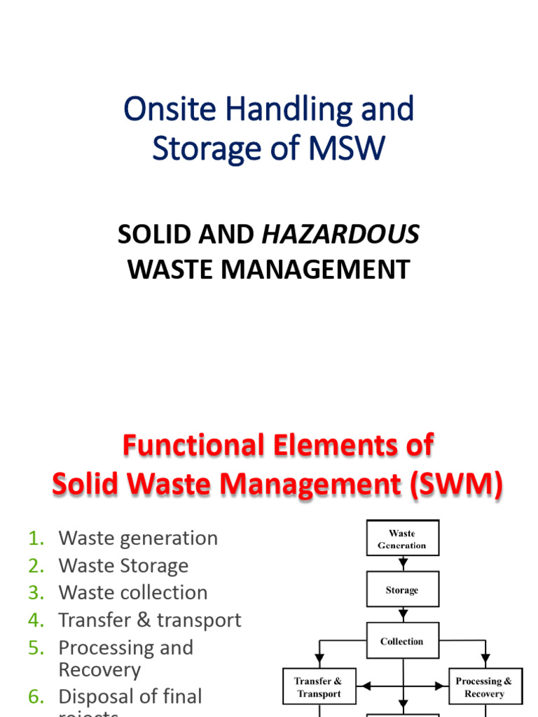 Onsite Handling of Solid Waste Management | PDF | Waste | Municipal ...