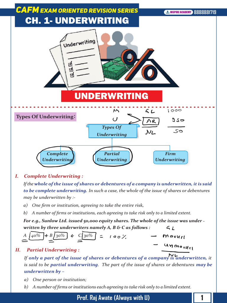 Understanding Underwriting Types and Liabilities | PDF | Underwriting ...