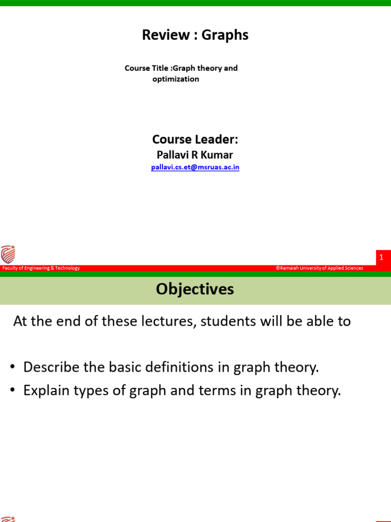 Graph Theory and Optimization Overview | PDF | Mathematical Concepts ...