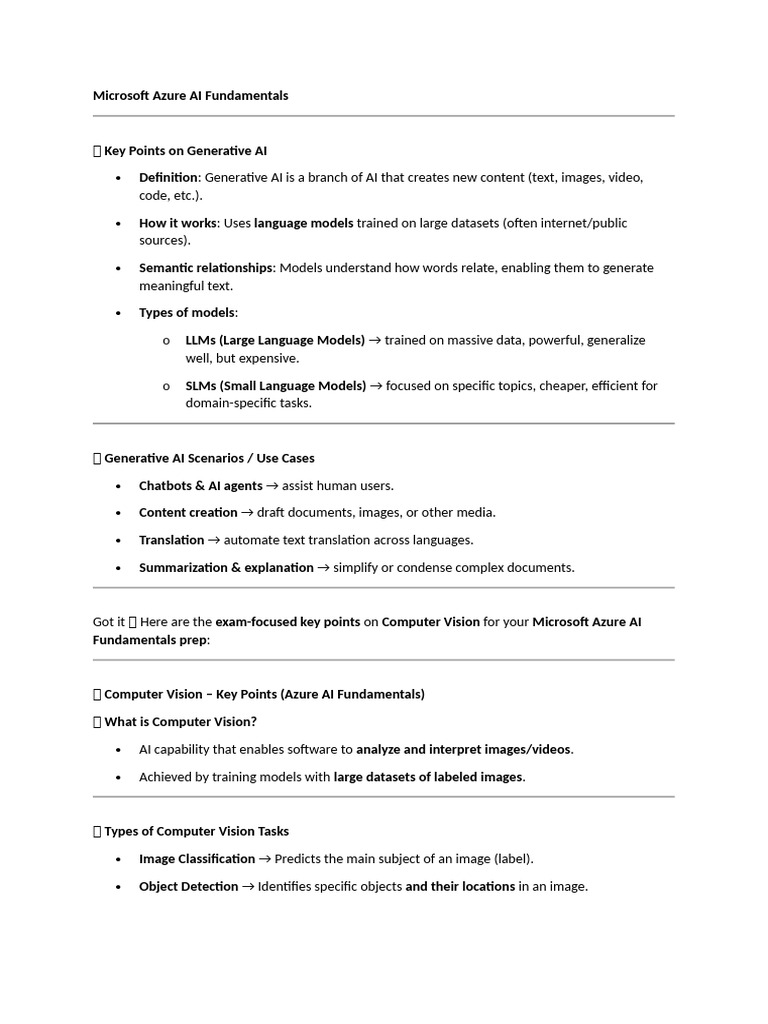 Azure AI Fundamentals Overview | PDF | Machine Learning | Artificial ...