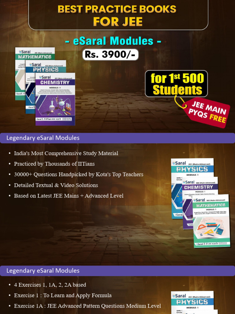eSaral JEE Modules Overview | PDF