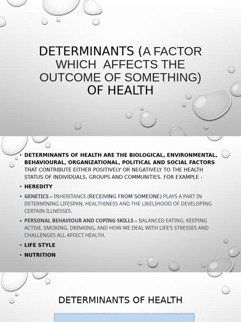 Key Determinants of Health Explained | PDF
