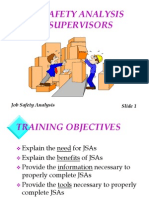 Job Safety Analysis For Supervisors