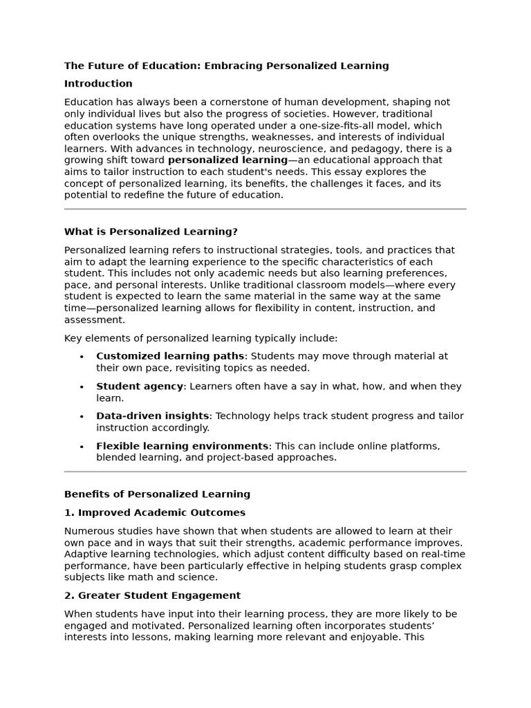 The Future of Education | PDF | Learning | Teachers