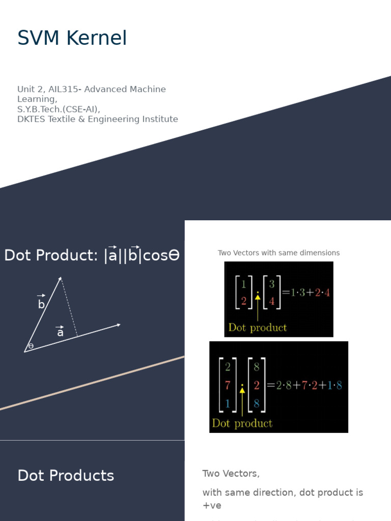 SVM Kernel and Dot Product Insights | PDF | Support Vector Machine ...
