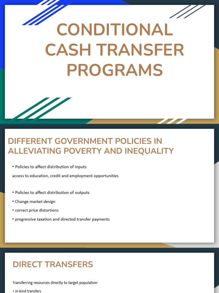 Understanding Conditional Cash Transfers | PDF | Poverty | Poverty ...