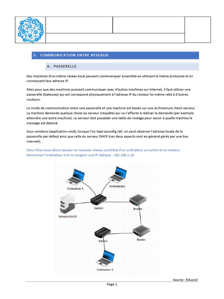 Communication réseau et configuration IP | PDF | Adresse IP | Système ...