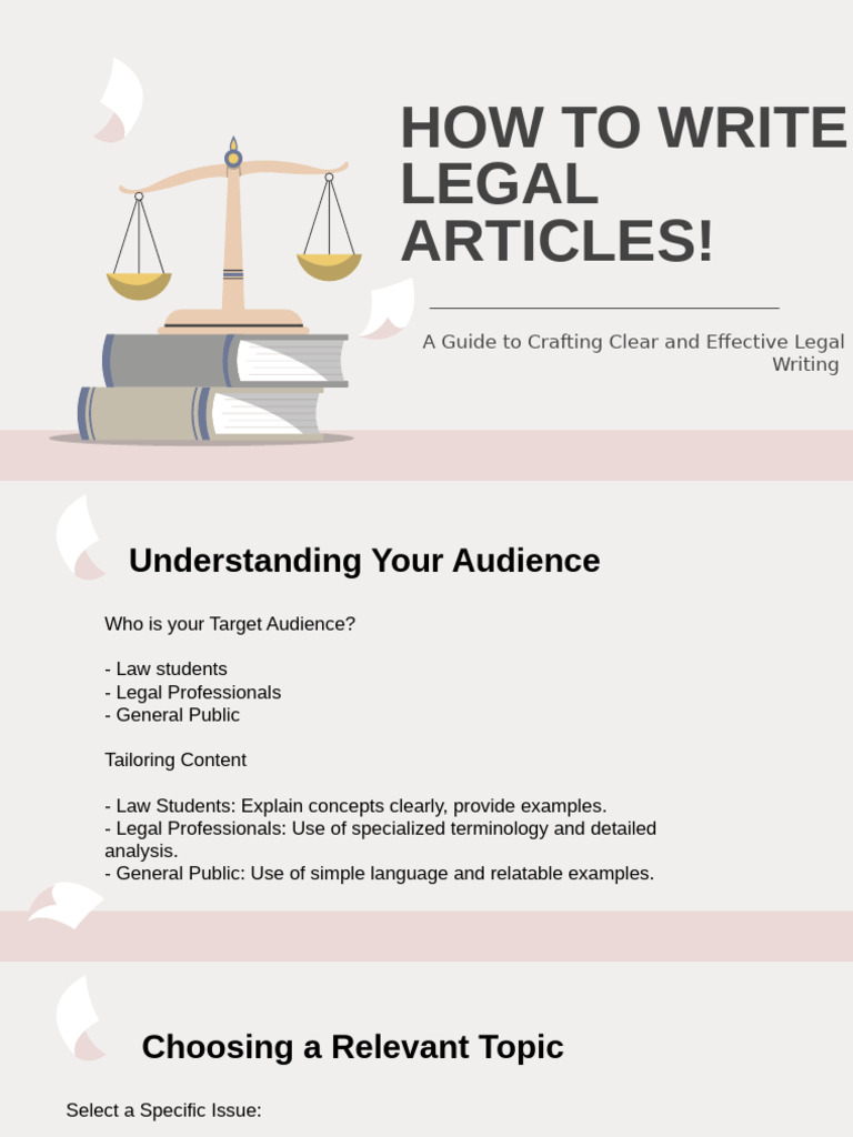 Writing Effective Legal Articles | PDF | Abstract (Summary) | Human ...