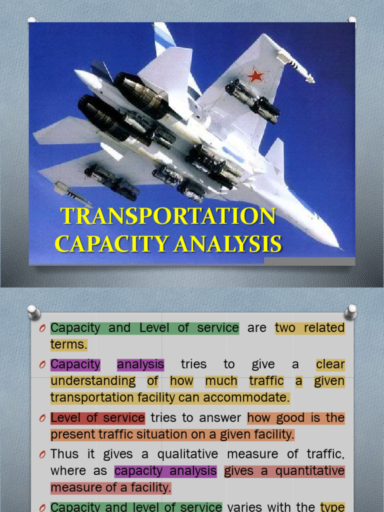 Transportation Capacity Analysis | PDF | Transport | Road Transport