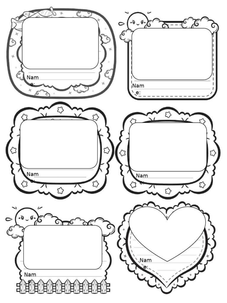 Writing Frame K1 - Blank | PDF