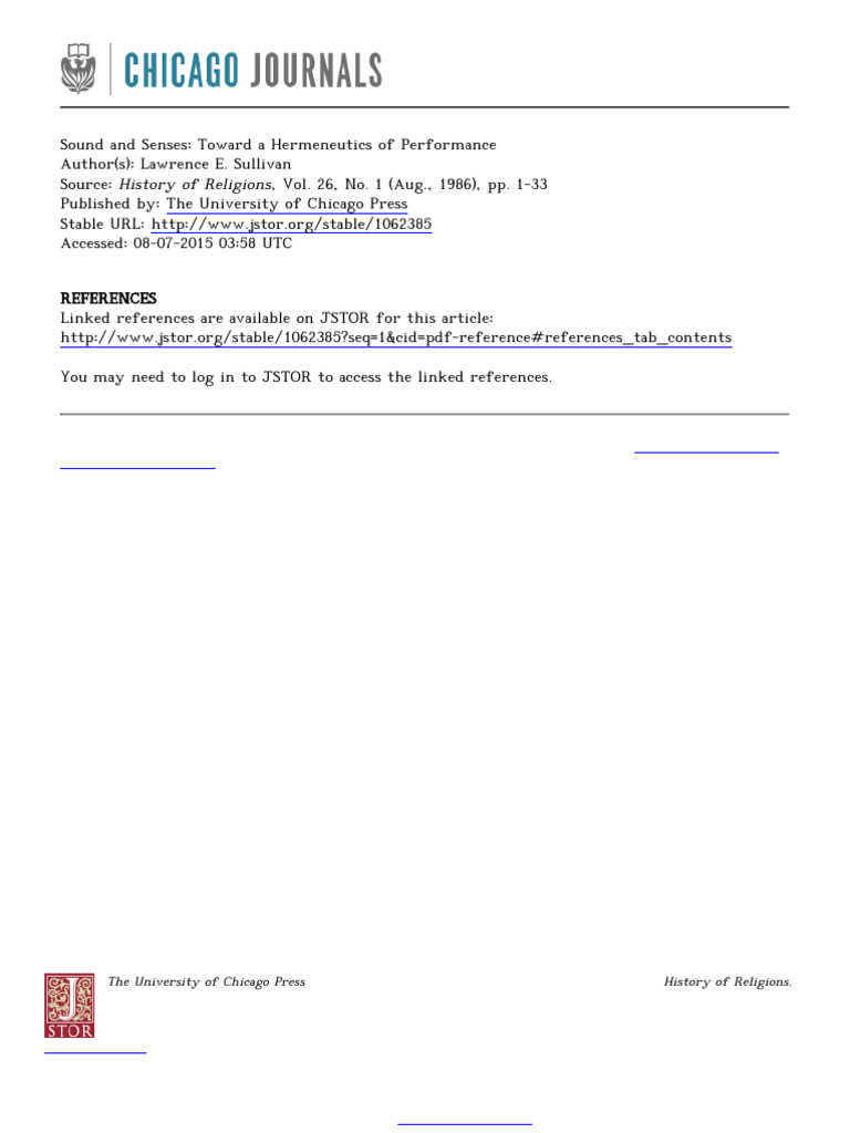 Sound and Senses Toward A Hermeneutics of Performance | PDF | Liberal ...