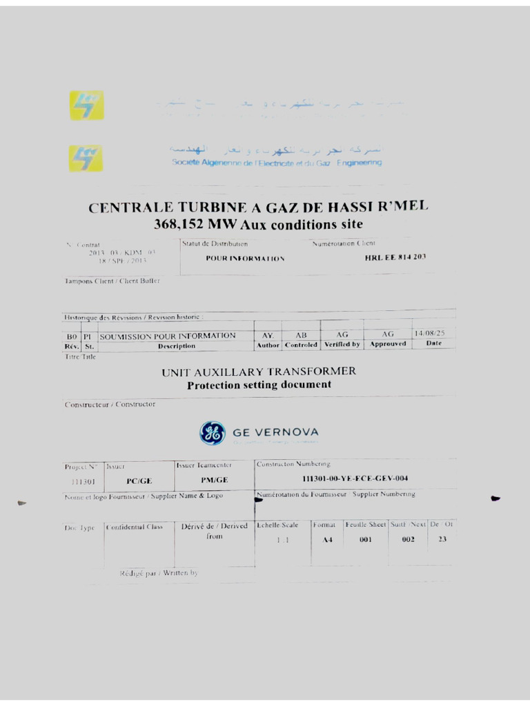 Unité Aux Transformer Protection Setting | PDF