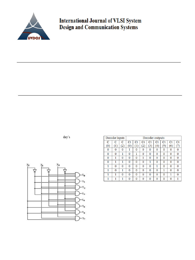 Efficient Low Power 3-Bit Decoder Design | PDF | Logic Gate | Cmos