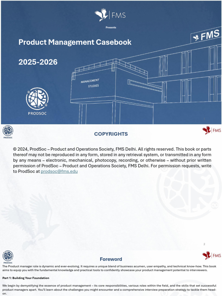 FMS Product Management Casebook 2025 | PDF | Artificial Intelligence ...