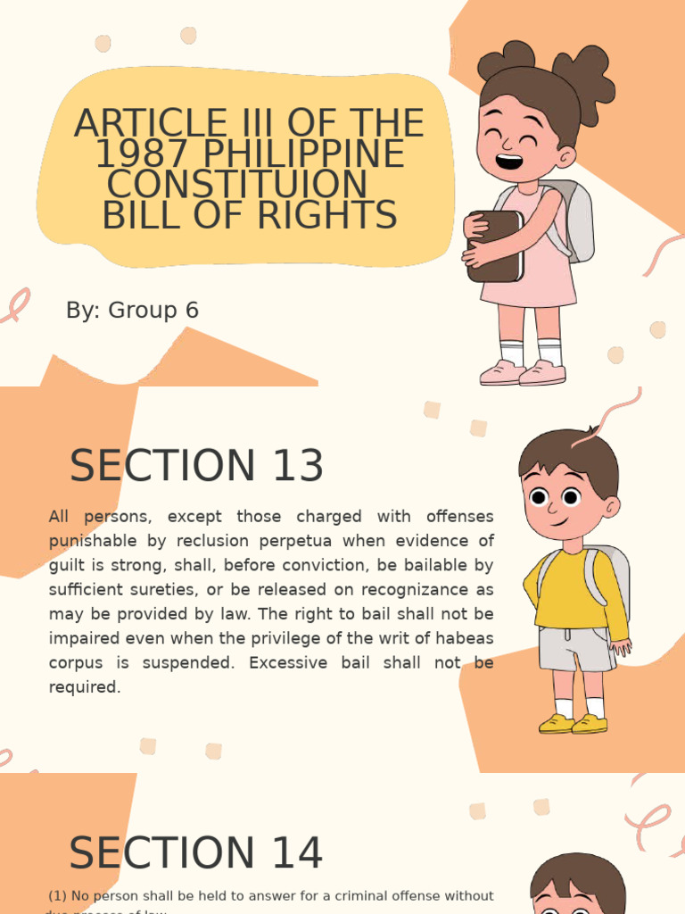 1987 Philippine Constitution: Bill of Rights | PDF | Bail | Habeas Corpus
