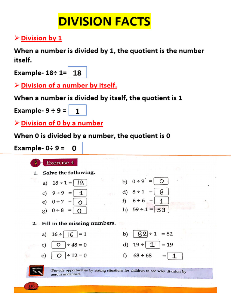 Division Facts: Key Concepts Explained | PDF