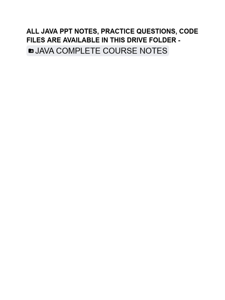 Java Notes 2025 17 05 09 57 40 | PDF
