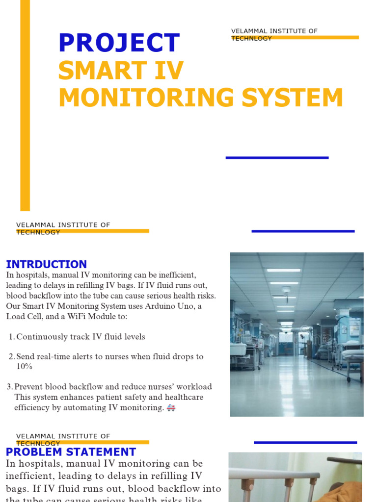 Smart IV Monitoring System Overview | PDF | Nursing | Patient Safety