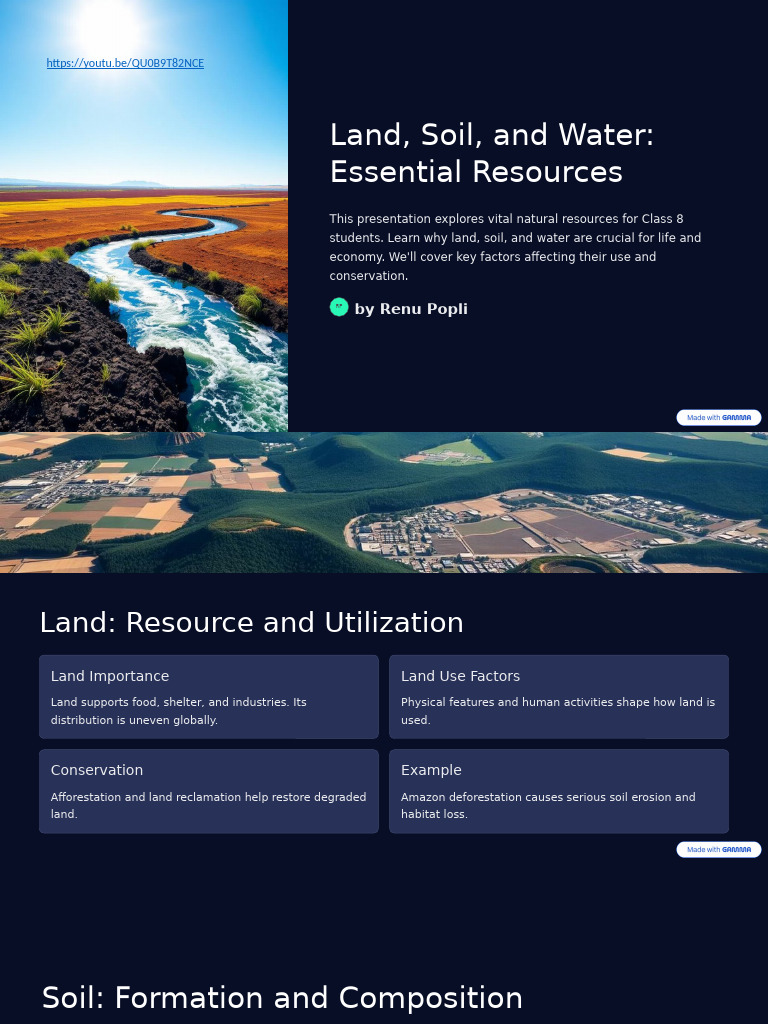 Land Soil and Water Essential Resources | PDF | Soil | Water Conservation